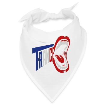 Trance Scream Retro-Typografie - Bandana - Weiß - Vorne