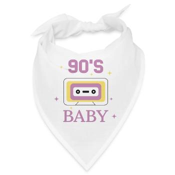 90s Baby SVG – Retro 90er Design - Bandana - Weiß - Vorne
