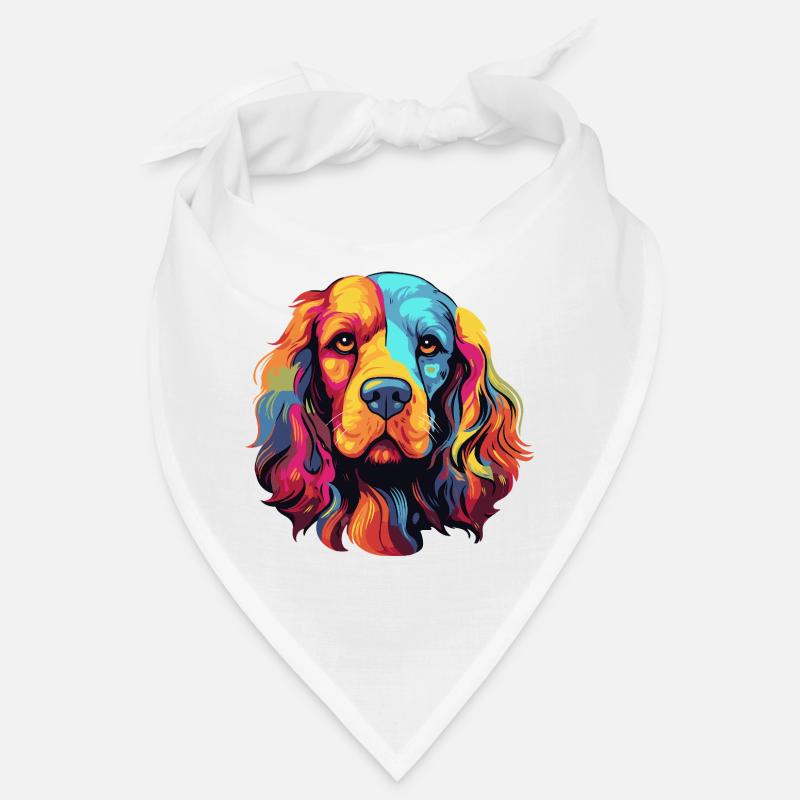 Farbenfroher Hund Pop Art Bandana