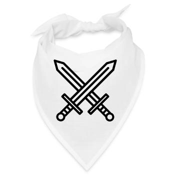 Schwerter - Bandana - Weiß - Vorne