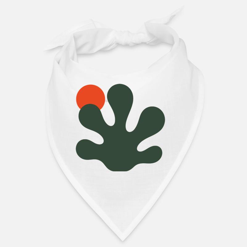 Abstract Green Splash with Orange Accent Bandana