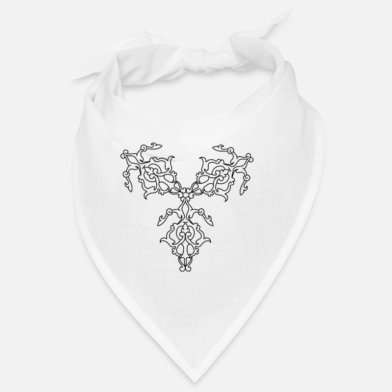 Geometric Patterns - Bandana - white