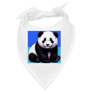 Panda - Bandana - Weiß - Vorne