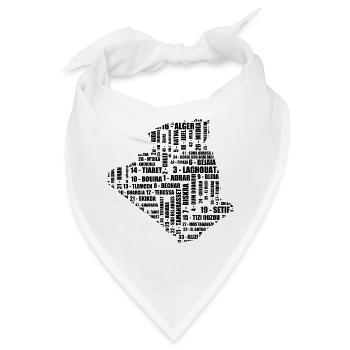 Carte d'Algérie et 48 wilayas - Bandana - Weiß - Vorne