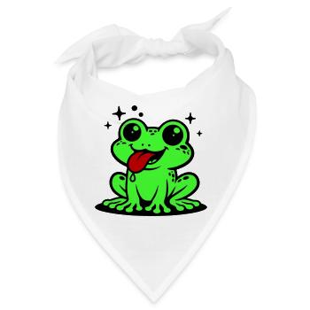 Kröte Comic Frosch - Bandana - Weiß - Vorne