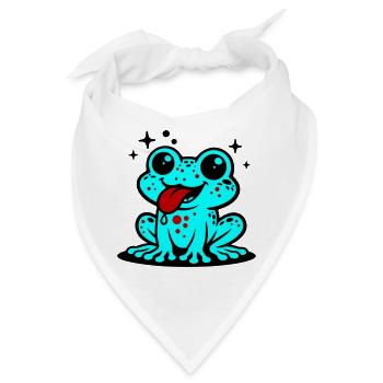 Kröte Comic Frosch - Bandana - Weiß - Vorne