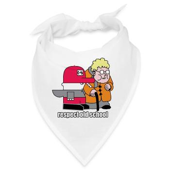Respekt vor Old School Retro Cartoon - Bandana - Weiß - Vorne