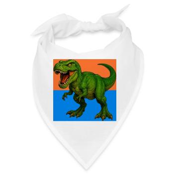 Dinosaurier - Bandana - Weiß - Vorne