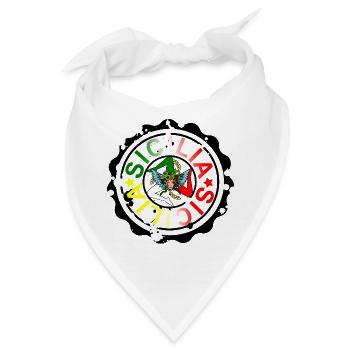 Trinacria Sizilien - Bandana - Weiß - Vorne