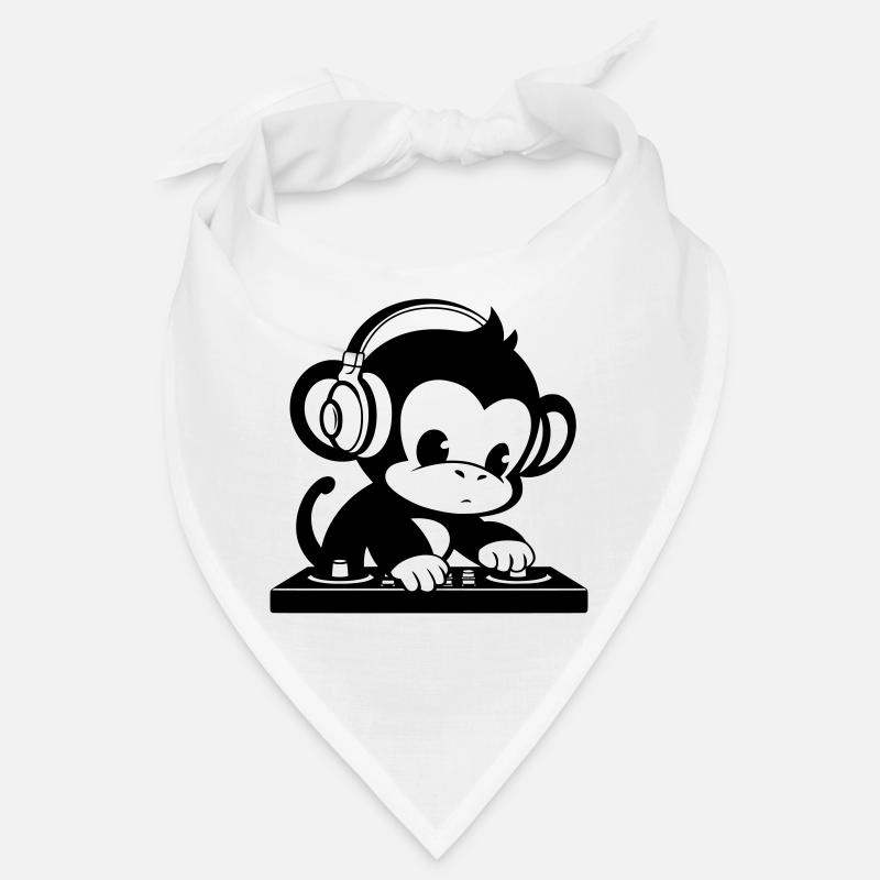 DJ monkey with headphones Bandana