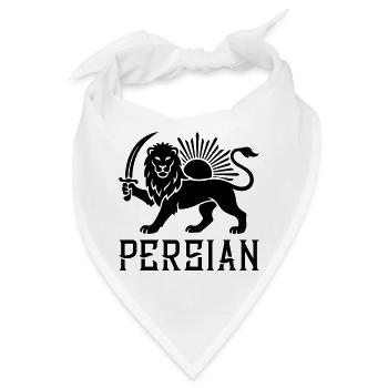 Persischer Löwe Persien Iran - Bandana - Weiß - Vorne