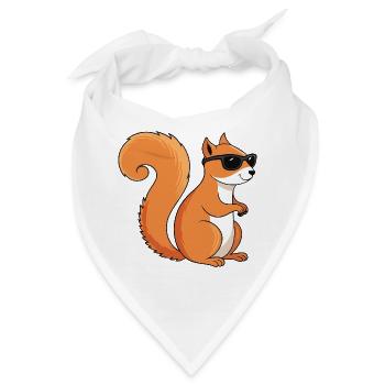 Schicke Eichhörnchen-Sonnenbrille - Bandana - Weiß - Vorne