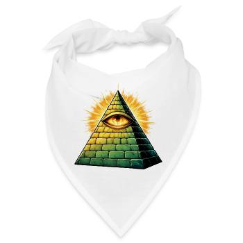 illuminati-pyramide - Bandana - Weiß - Vorne
