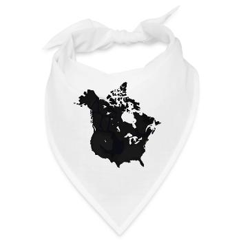 USA Kanada Fusion Nordamerika Freundschaft - Bandana - Weiß - Vorne