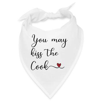Kiss the Cook - Bandana - Weiß - Vorne