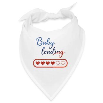 Baby Loading: Herz-Countdown - Bandana - Weiß - Vorne