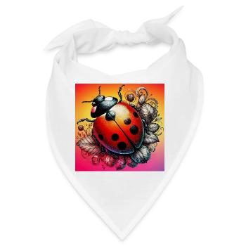 Marienkäfer - Bandana - Weiß - Vorne