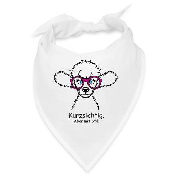 Kurzsichtig. Aber mit Stil. - Bandana - Weiß - Vorne