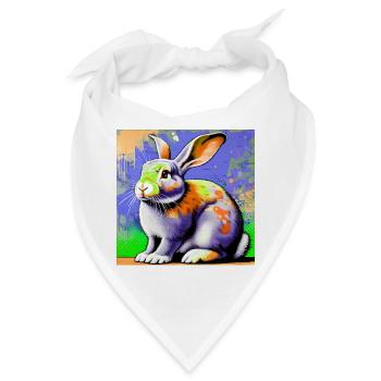 Kaninchen - Bandana - Weiß - Vorne