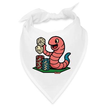 Krabbe am Würfelglück - Bandana - Weiß - Vorne