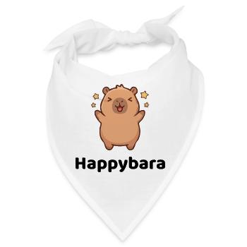 Happybara - maximal entspannt und happy - Bandana - Weiß - Vorne
