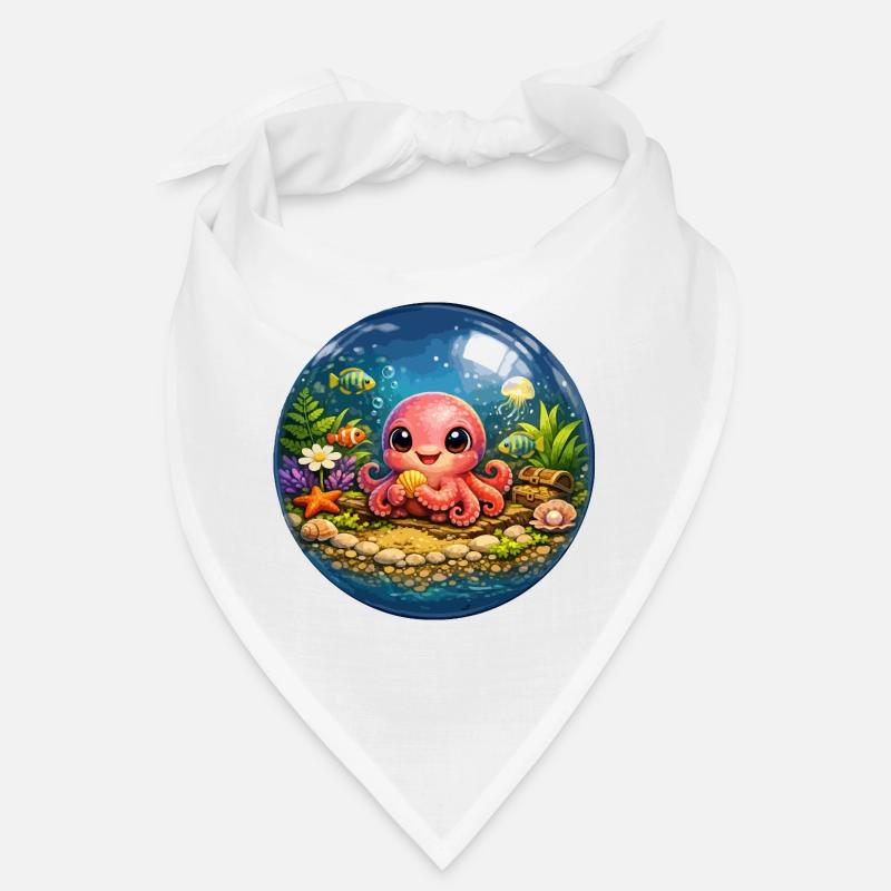 Colorful octopus in bubbles Bandana