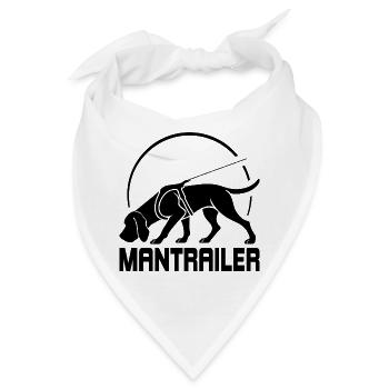 Bloodhound MANTRAILER Suchhunde Hunde Wilsigns - Bandana - Weiß - Vorne