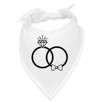 Eheringe - Bandana - Weiß - Vorne