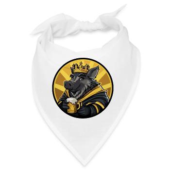 Schwein Bier Lustig Wildschwein - Bandana - Weiß - Vorne