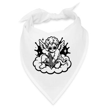 Cooler Amor mit Armbrust und Sonnenbrille - Bandana - Weiß - Vorne
