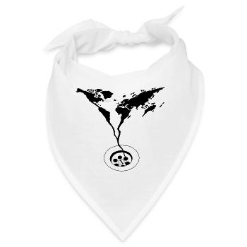 Das Ende der Welt (Schwarz) - Bandana - Weiß - Vorne