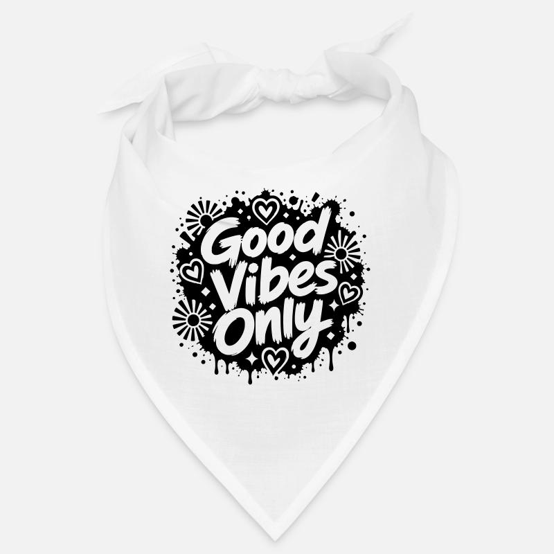 Good Vibe Only Graffiti Motif Bandana