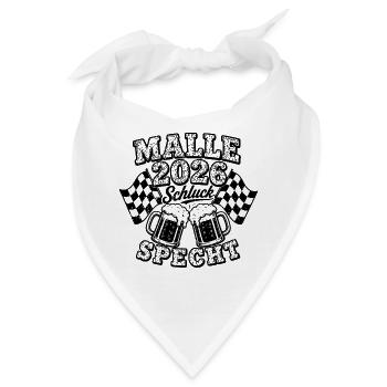 Malle 2026 Schluckspecht on Tour - Bandana - Weiß - Vorne