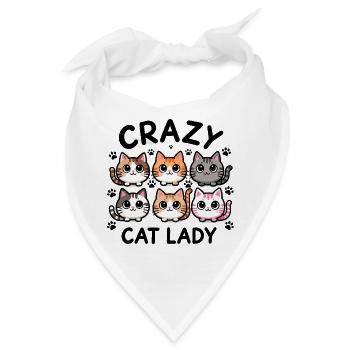 Crazy Cat Lady Katzenbande - Bandana - Weiß - Vorne