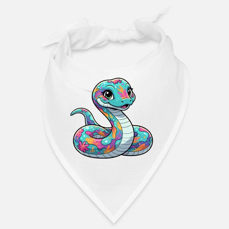 Serpent fleur coloré Bandana