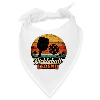 Pickleball Legende Retro Sunset - Bandana - Weiß - Vorne