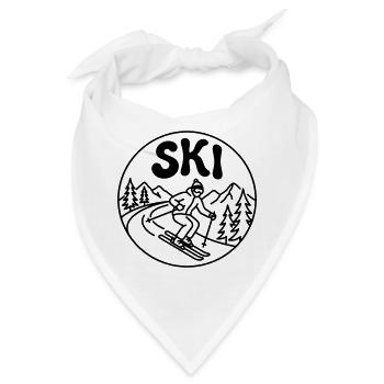 Ski - Bandana - Weiß - Vorne