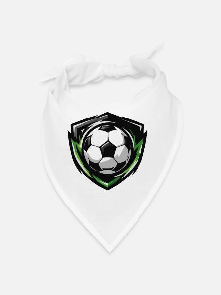 Football Soccer Crest - Bandana - white - Front