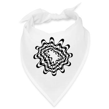 Geometrisches Plasmendesign - Bandana - Weiß - Vorne
