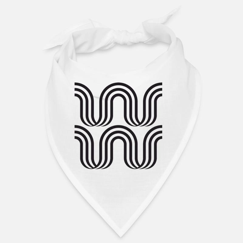 Wavy Arch Monochrome Pattern Bandana