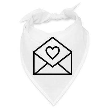 Liebesbrief - Bandana - Weiß - Vorne