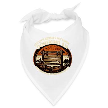 Dorfkind Warnschild Rustikal Retro - Bandana - Weiß - Vorne