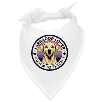 Labrador-Liebhaber, geboren zum Apportieren - Bandana - Weiß - Vorne