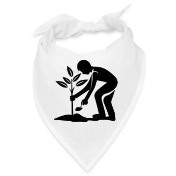 Einpflanzen Umwelt Naturschutz - Bandana - Weiß - Vorne