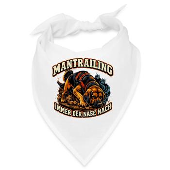 Mantrailing Nase führt - Bandana - Weiß - Vorne
