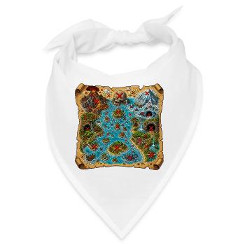 Verzauberte Piratenkarte mit X-Markierungen - Bandana - Weiß - Vorne