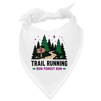 Trailrunning – Run Forest Run - Bandana - Weiß - Vorne