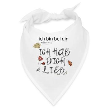 Ich hab dich lieb  - Bandana - Weiß - Vorne