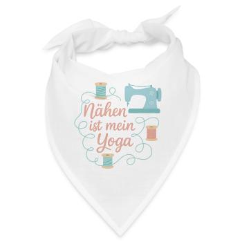 Nähen ist mein Yoga - Bandana - Weiß - Vorne