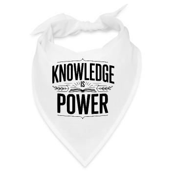 WISSEN IST MACHT - Bandana - Weiß - Vorne